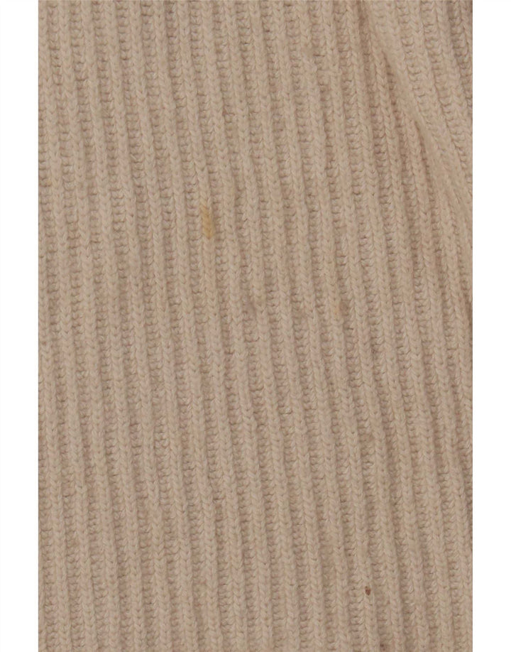 Massimo Dutti Maglione cardigan oversize da donna UK 10 Small Beige Lana