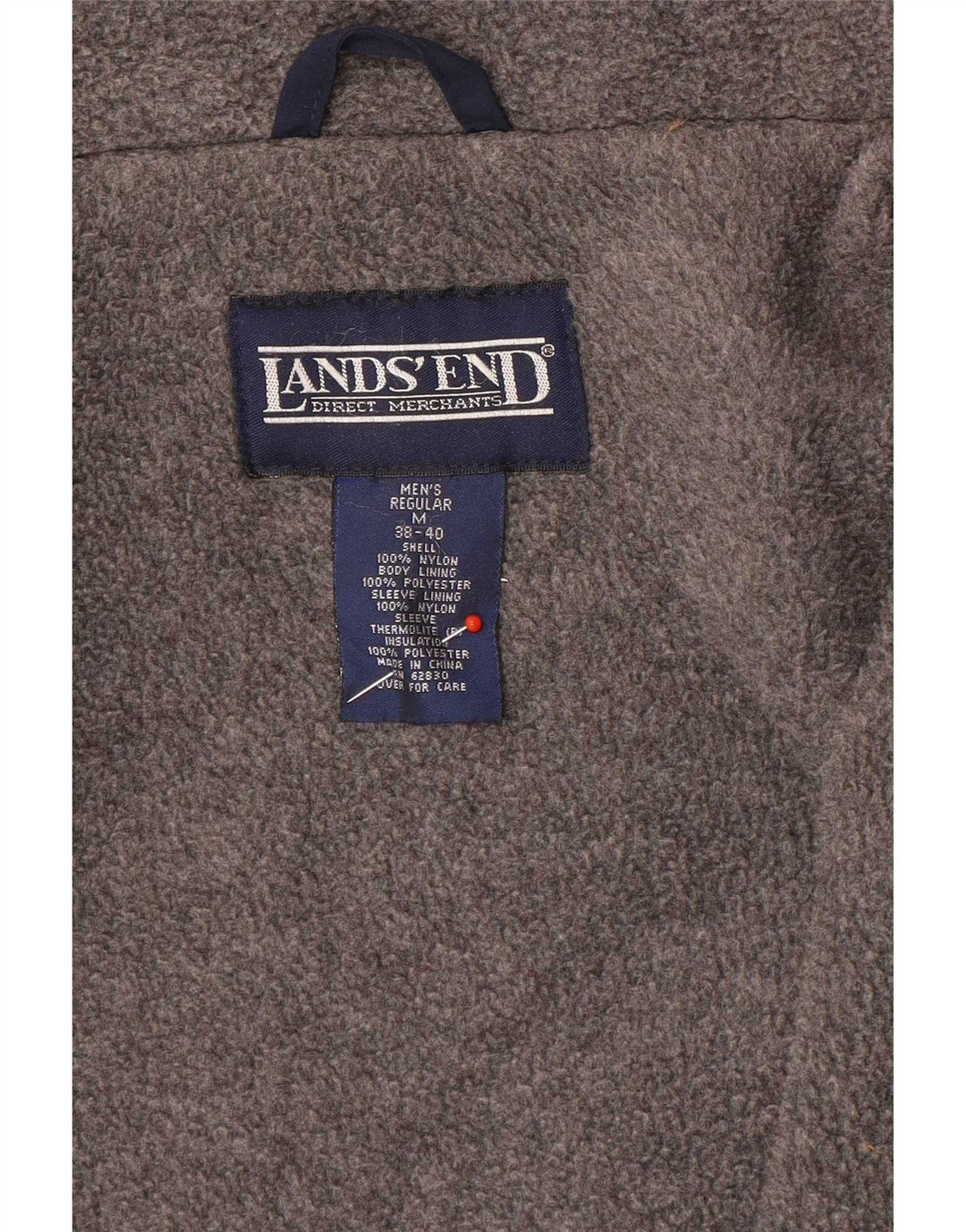 Giacca parka da uomo con vestibilità regolare con cappuccio Lands End UK 38/40 medio blu navy