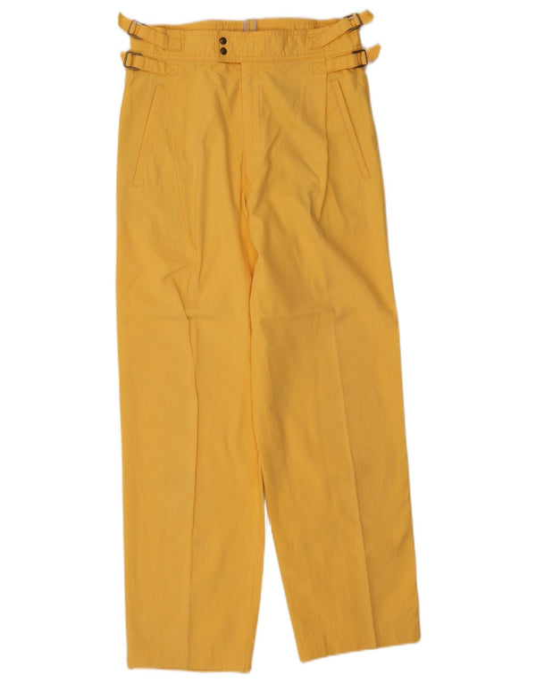 Pantaloni casual dritti da donna Bogner W28 L28 cotone giallo