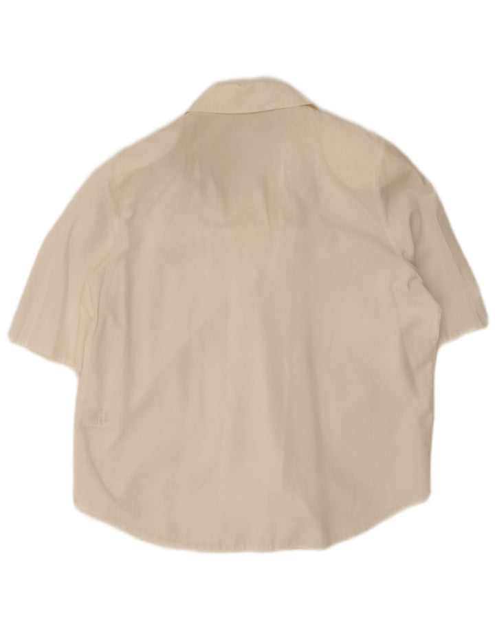 Camicetta classica a maniche corte da donna classica, taglia UK 12, colore bianco medio