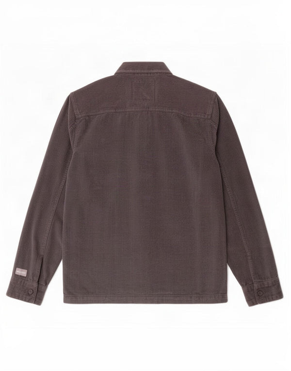Camicia Hollister da uomo in velluto a coste piccola in cotone grigio