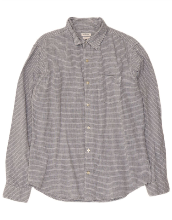 Camicia Gap da uomo vestibilità standard grigio medio gessato