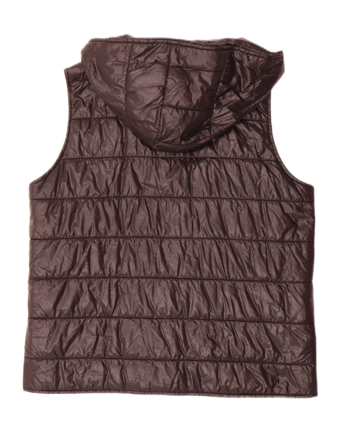 Gilet imbottito con cappuccio da donna Zara UK 14 medio nero poliestere