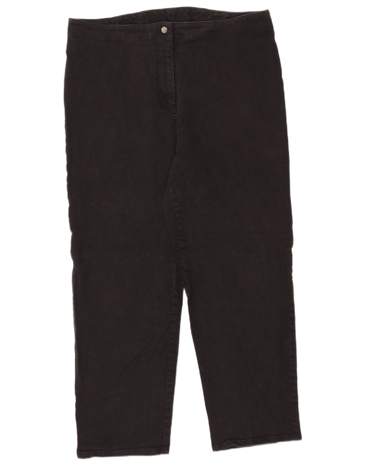 Jeans dritti da donna RALPH LAUREN US 18 2XL W36 L30 Cotone nero