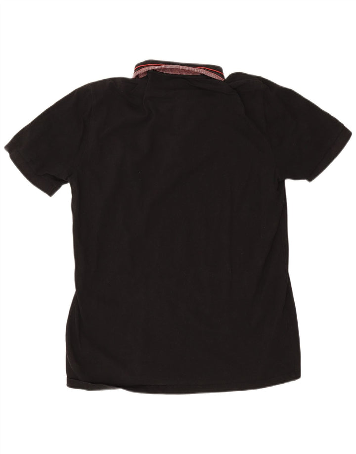 Polo da uomo Hugo Boss grande in cotone a righe nere