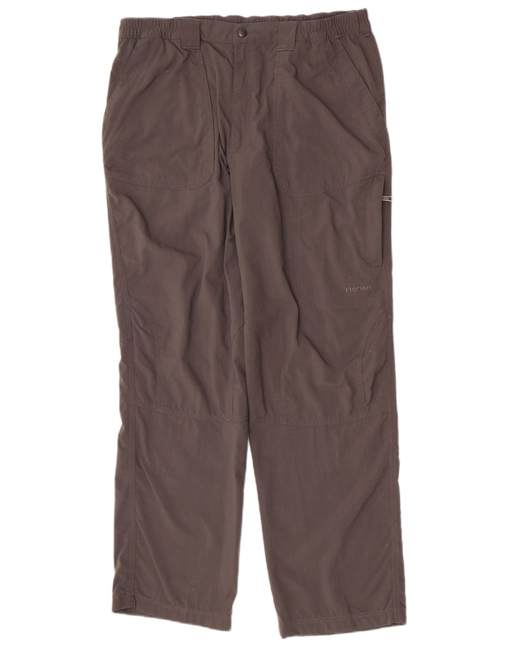 Pantaloni cargo dritti da uomo Rohan grandi W34 L30 grigio poliammide
