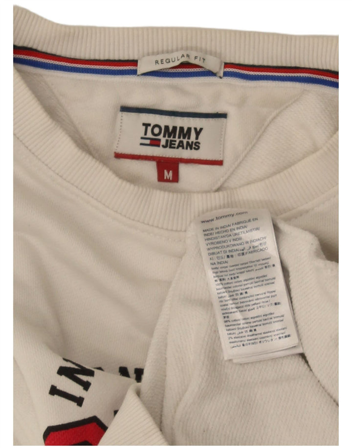 Tommy Hilfiger Uomo Regular Fit Felpa Maglione Cotone Bianco Medio