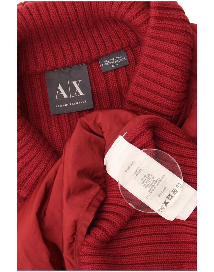 ARMANI EXCHANGE Maglione cardigan da uomo nylon rosso medio