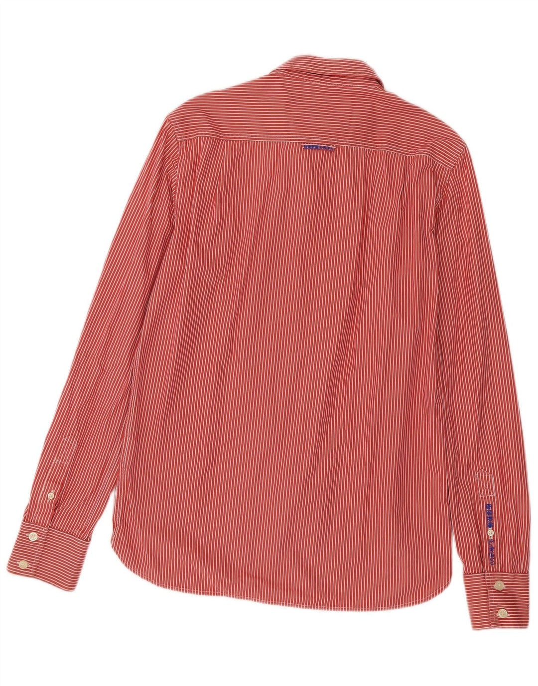 Camicia da uomo Superdry Large in cotone gessato rosso