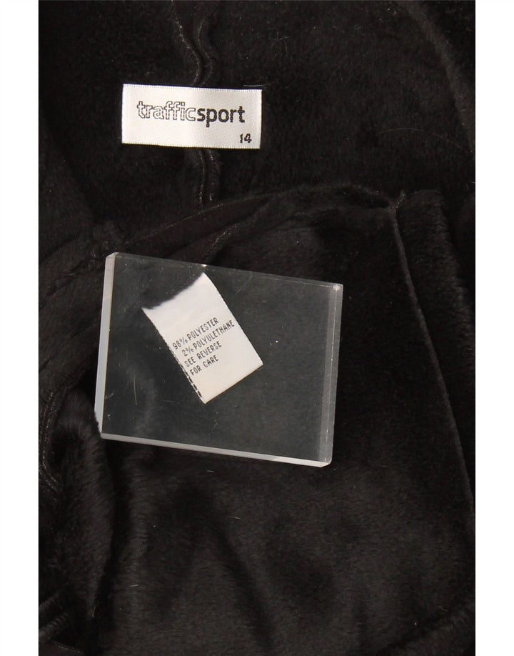 TRAFFIC Womens Fleece Gilet UK 14 Large Black Polyester