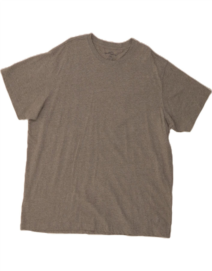 EDDIE BAUER Mens T-Shirt Top 2XL Grey Cotton Vintage Eddie Bauer and Second-Hand Eddie Bauer from Messina Hembry 