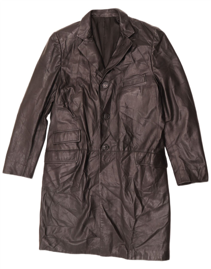 Cappotto in Pelle Uomo Maestrami IT 50 Large Nero