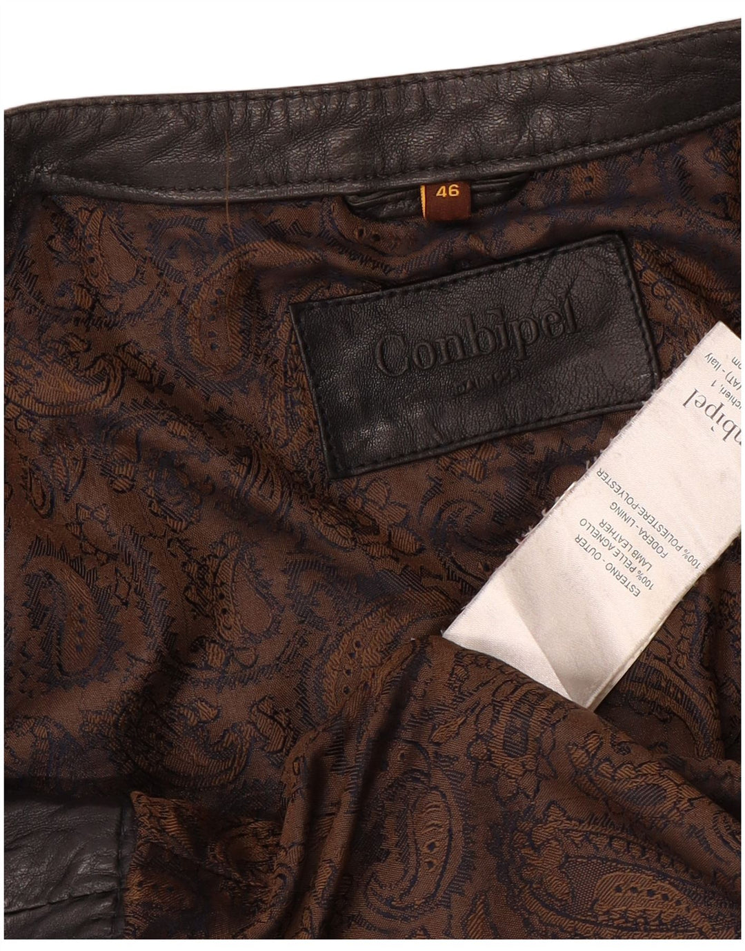 Giacca Pelle Donna Conbipel Crop IT 46 Large Pelle Nera