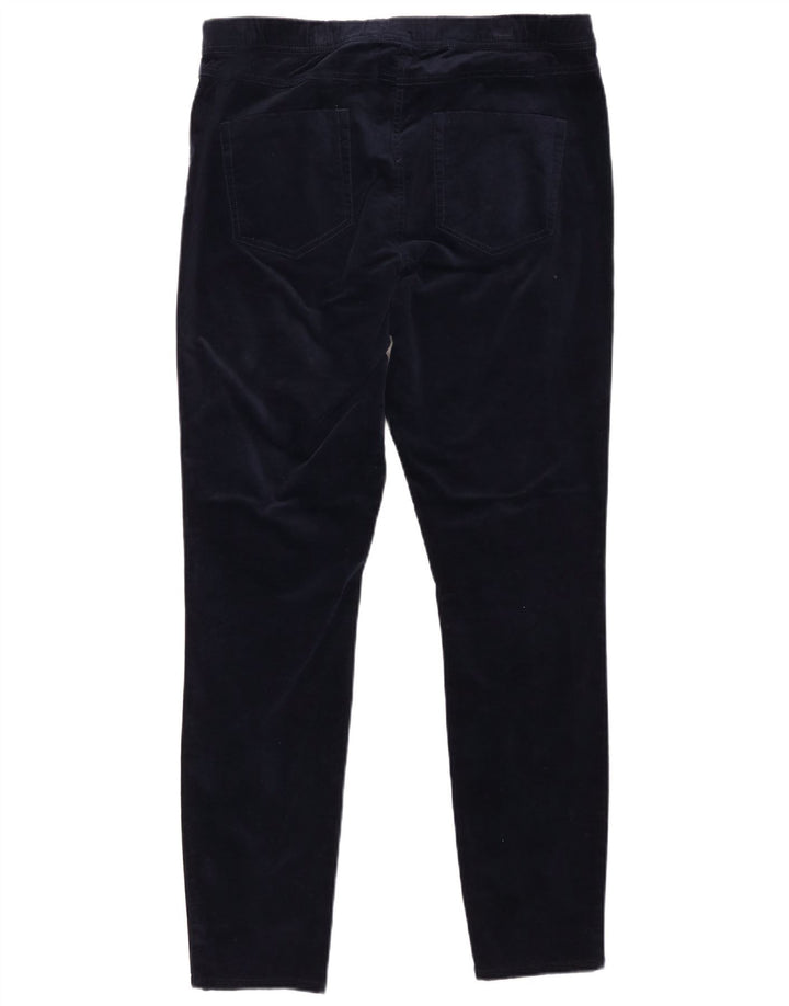 WHITE STUFF Pantaloni casual in velluto da donna UK 16 Large W32 L30 Blu navy