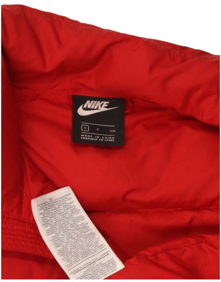 Gilet imbottito da uomo Nike UK 36 Small arancione Colourblock in poliestere
