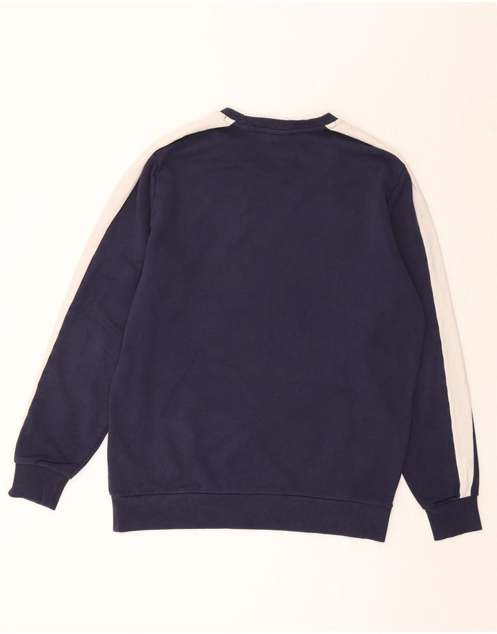 PUMA Felpa da uomo maglione medio blu navy in cotone color block