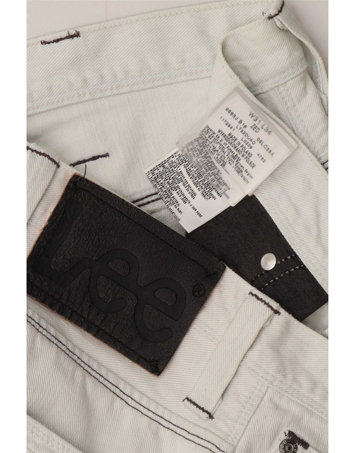 Jeans dritti Zed da donna Lee W31 L30 cotone bianco