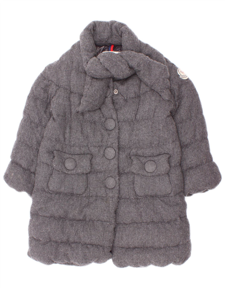 Cappotto Imbottito Bambina Moncler 3-4 Anni Viscosa Grigia