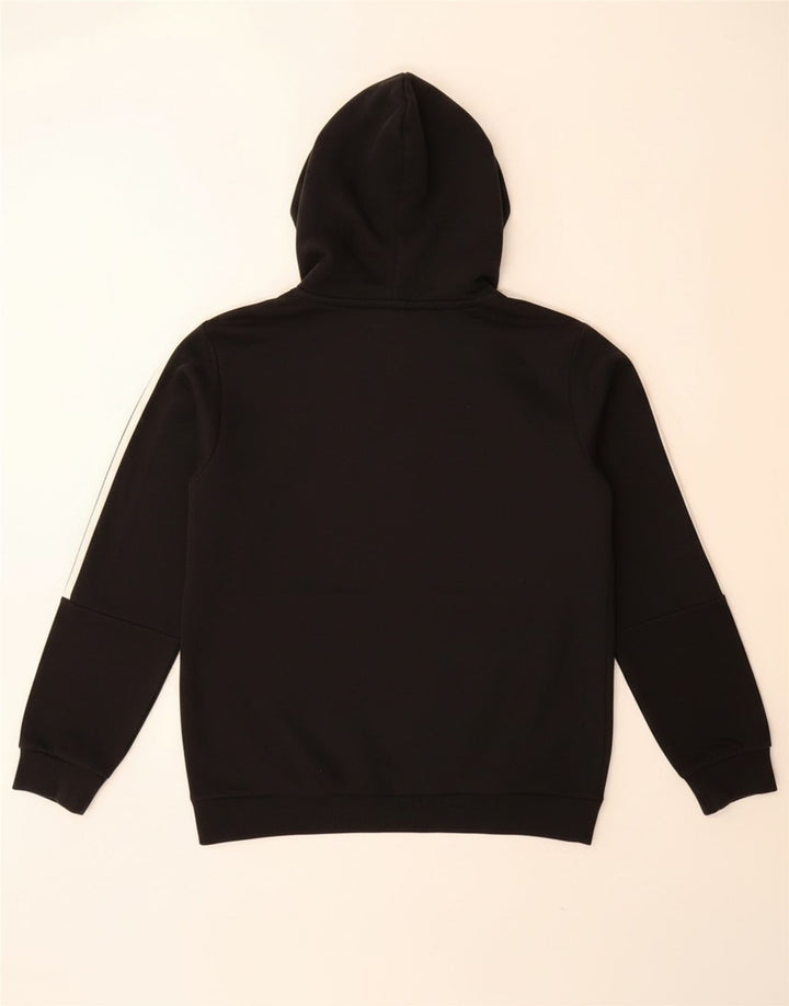 Felpa con cappuccio da uomo Adidas media in cotone nero