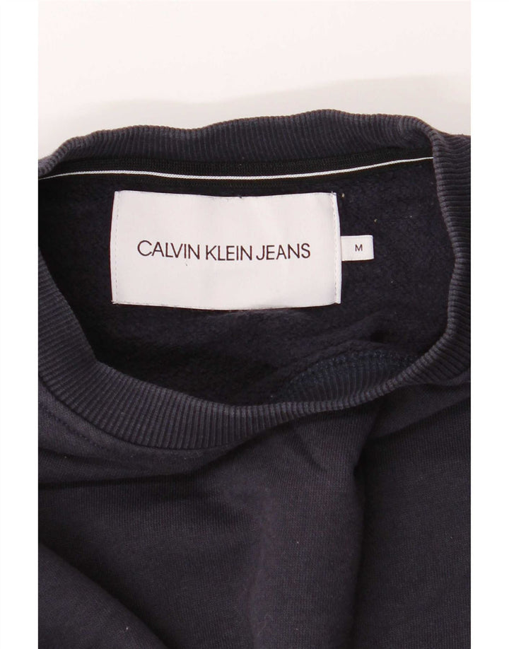 Calvin Klein Jeans Uomo Felpa Maglione Medio Blu Navy Cotone