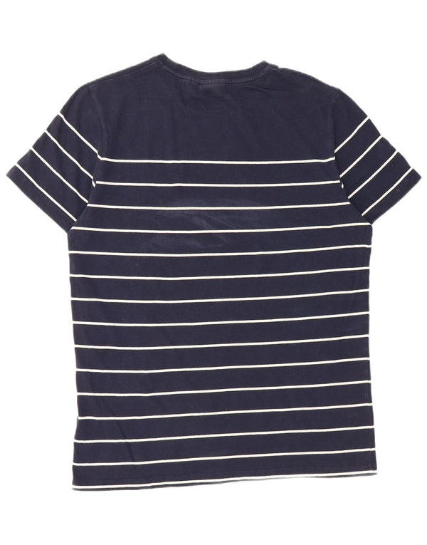 T-shirt da uomo Superdry Top grande in cotone a righe blu navy