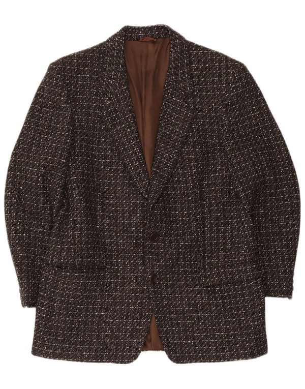 Giacca blazer a 2 bottoni da donna Belmar IT 52 XL Lana vergine screziata marrone