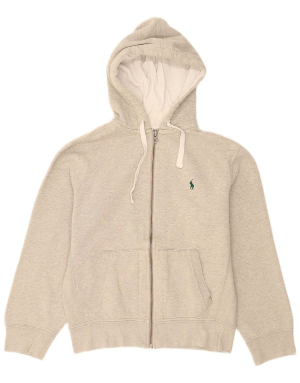 Polo Ralph Lauren Maglione con cappuccio e zip da uomo in cotone grigio medio