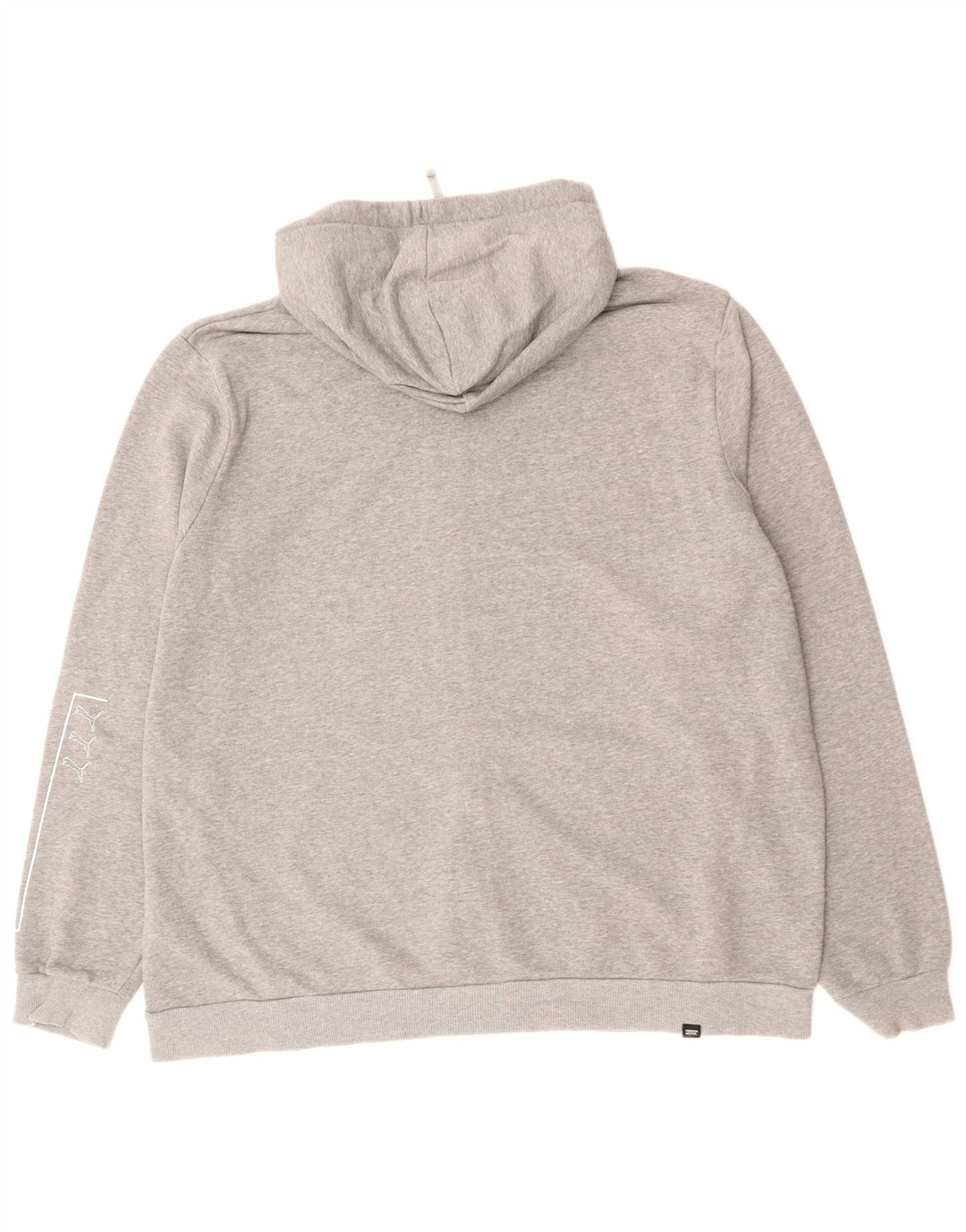 Felpa con cappuccio e zip grafica PUMA da uomo 2XL in cotone grigio