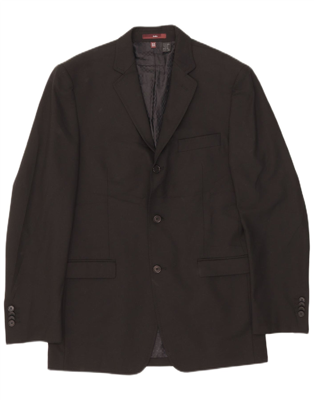 Giacca blazer a 3 bottoni da uomo Zara EU 48 poliestere nero medio