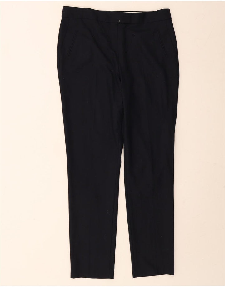 Pantaloni chino da donna Marks & Spencer UK 12 medi W32 L30 blu navy