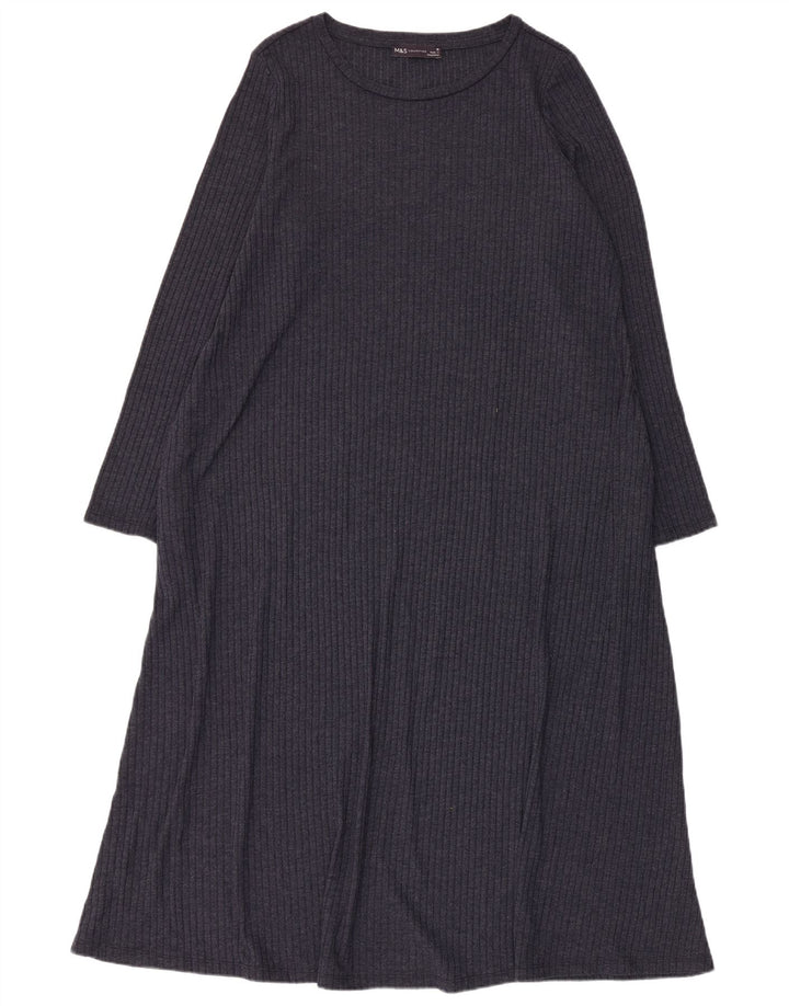 Abito maglione da donna Marks & Spencer UK 18 XL poliestere blu navy