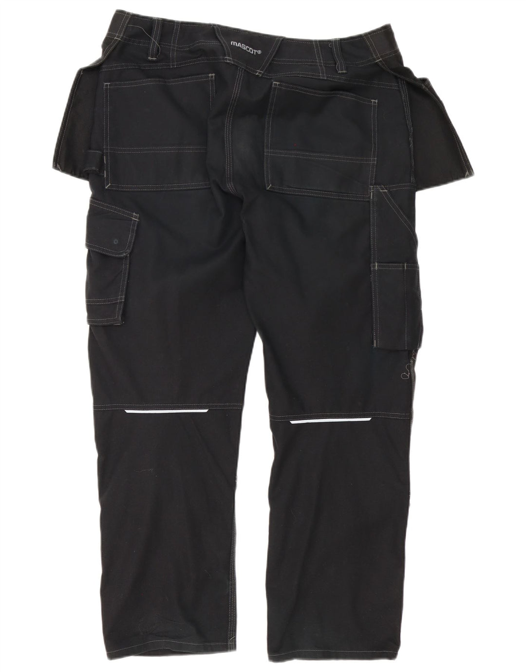 Pantaloni cargo dritti da uomo mascotte W36.5 L30 poliestere nero