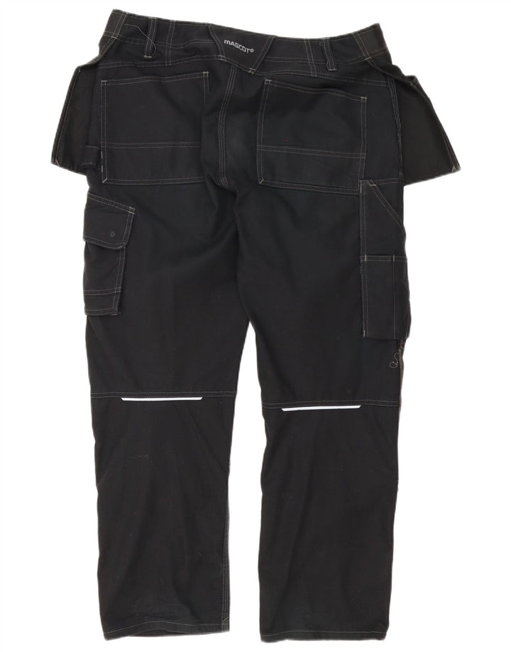 Pantaloni cargo dritti da uomo mascotte W36.5 L30 poliestere nero