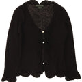 Maglione cardigan da donna Laura Ashley UK 14 grande nero