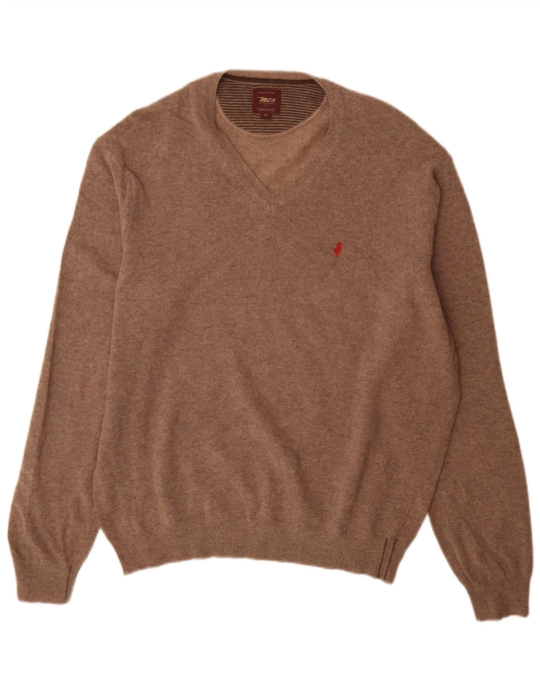 Marlboro Classics Maglione da uomo con scollo a V XL Marrone