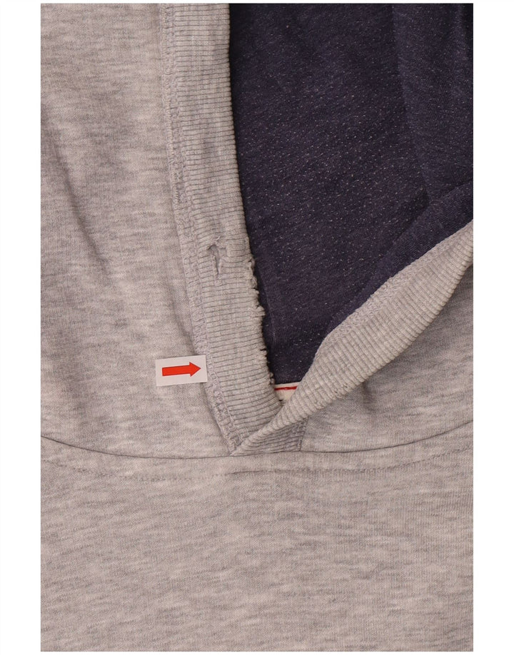 TOMMY HILFIGER Maglione con cappuccio da uomo piccolo in cotone grigio