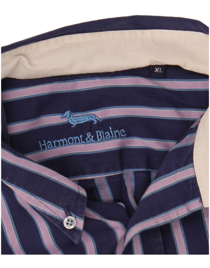 Camicia da uomo Harmont & Blaine XL a righe blu navy