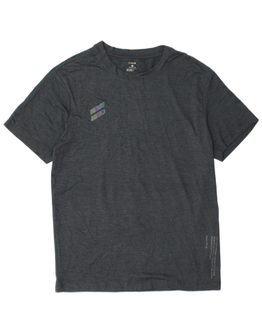 T-shirt Hurley da uomo Petit Top piccola in poliestere grigio