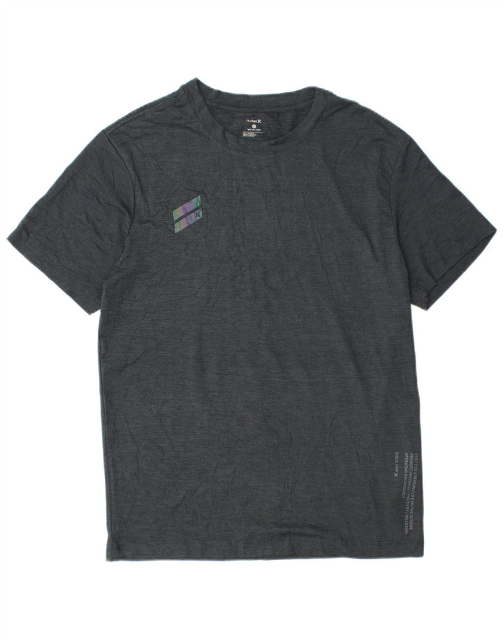 T-shirt Hurley da uomo Petit Top piccola in poliestere grigio