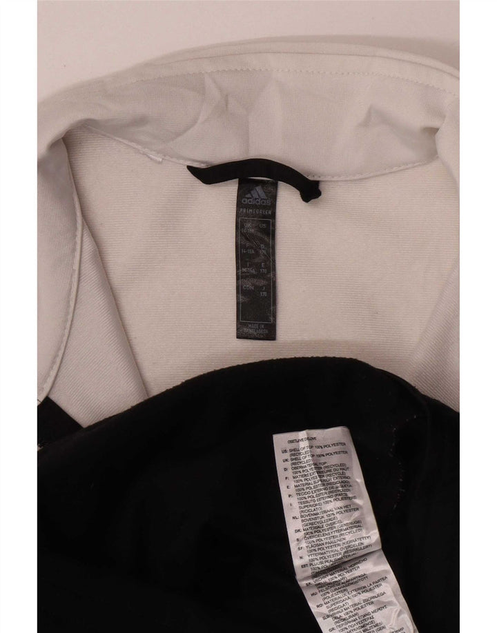 Giacca superiore della tuta antivento Adidas da ragazzo 14-15 anni Colorblock nero