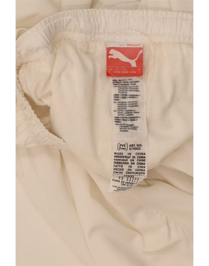 Pantaloni da tuta da uomo Puma Joggers grandi bianchi in poliestere