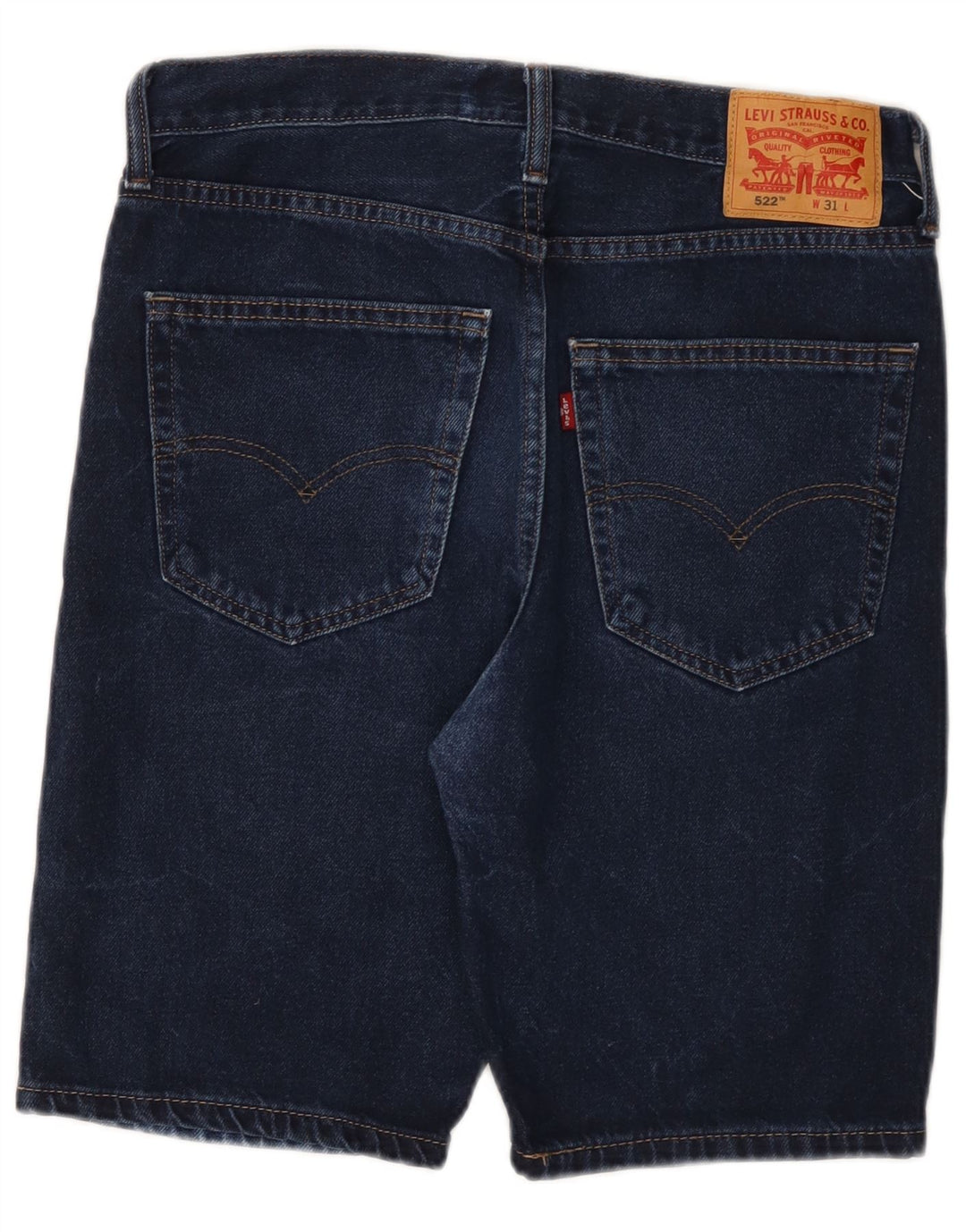 Pantaloncini di jeans Levi's 522 da uomo W31 blu navy medio