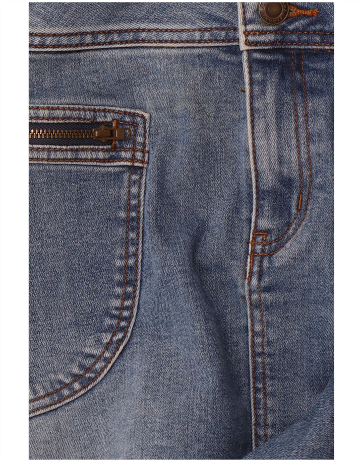 Gonna di jeans a vita alta da donna PRANA us 2 XS W26 cotone blu