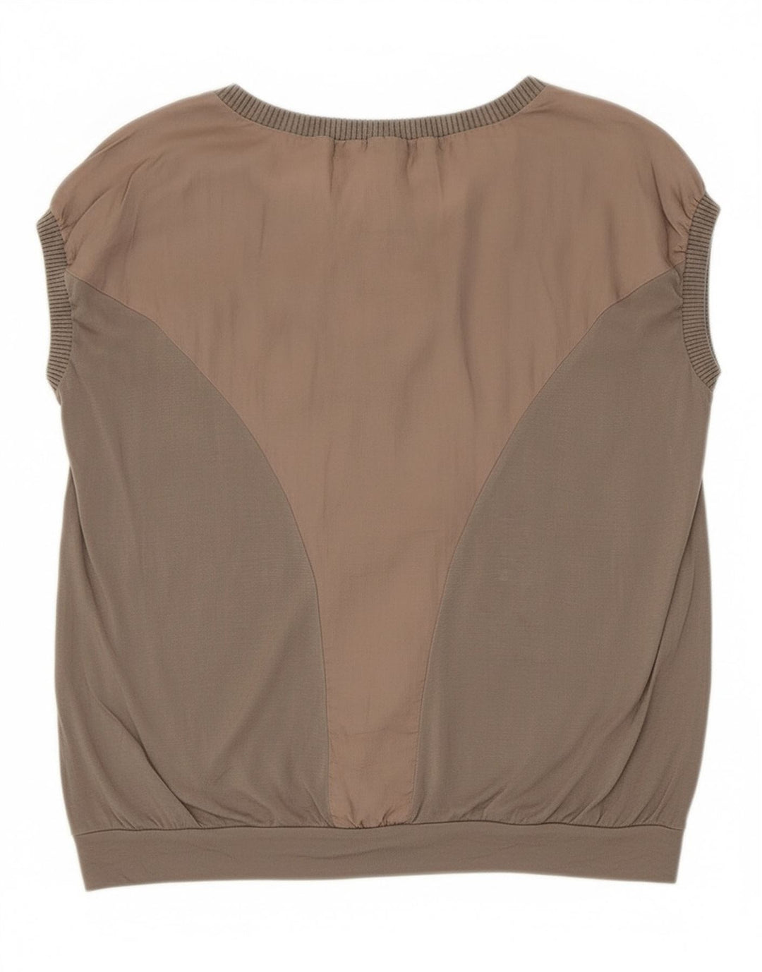 T-Shirt Donna Trussardi Jeans Top UK 10 Small Grigio Colorblock