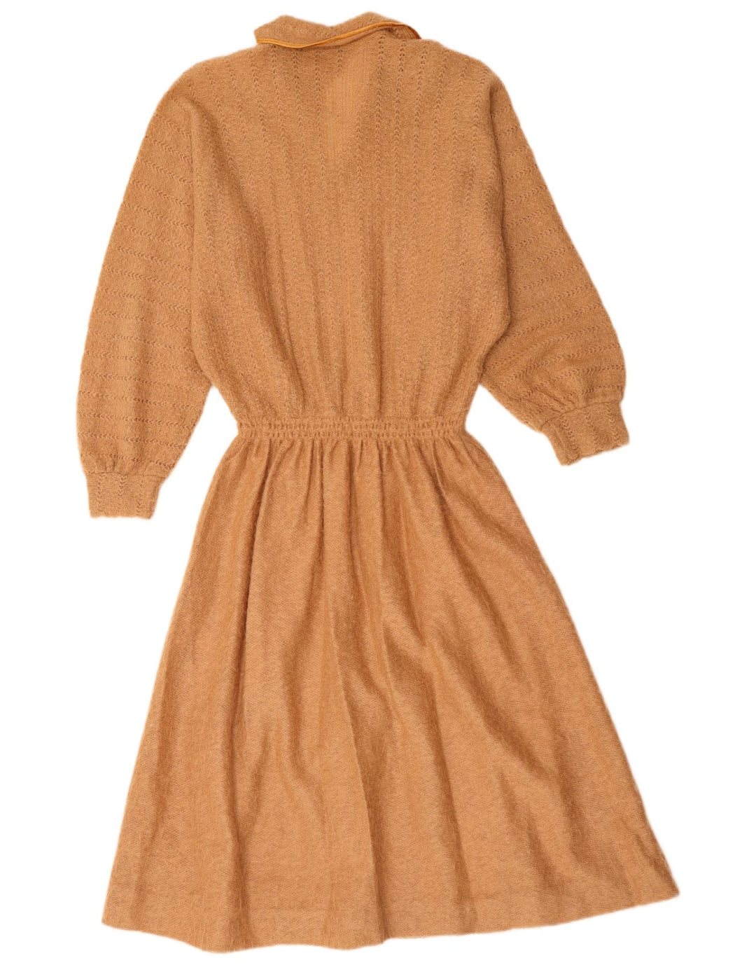 Abito maglione vintage da donna a maniche lunghe IT 44 Marrone medio