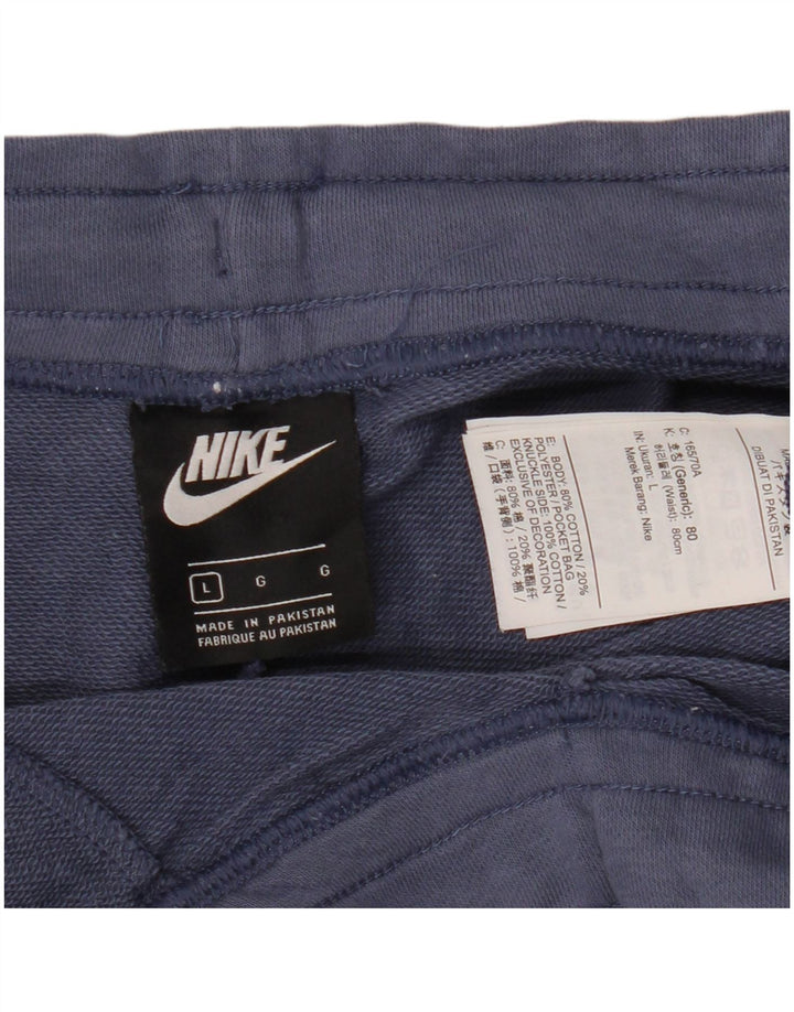 Pantaloncini sportivi da donna NIKE UK 16 grandi in cotone blu navy