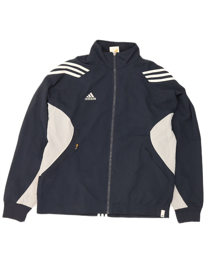Giacca da tuta da uomo Adidas UK 40/42 Medium Blu Navy Colourblock