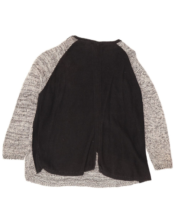 Marks & Spencer Womens Boat Neck Jumper Sweater UK 24 4XL Grey Colourblock
