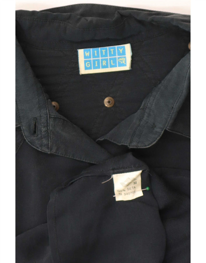 Camicia da donna Witty Girl UK 14 seta nera media