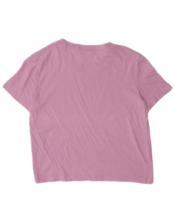 T-shirt corta da donna Zara UK 10 piccola rosa